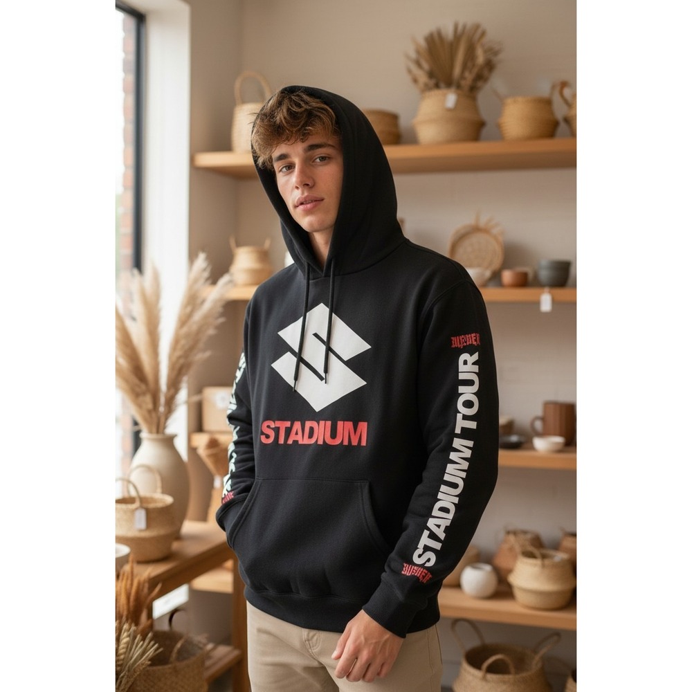 Justin Bieber Stadium Tour 2017 Hoodie Black Small Belieber Concert Merch